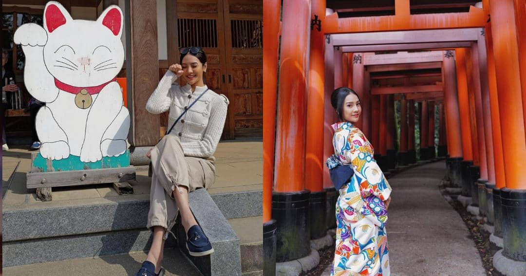 Potret Anya Geraldine yang Liburan ke Jepang, Ada Pakai Kimono